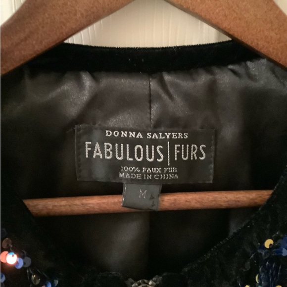 Fabulous Furs Sequin and Faux Fur Women's Jacket - Multicolor Size Medium - Picture 14 of 16